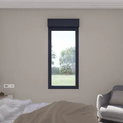 GoodHome Fenêtre alu 1 vantail oscillo-battant + volet roulant électrique gris - l.60 x h.75 cm, tirant gauche