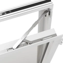 GoodHome Fenêtre alu 2 vantaux oscillo-battant + volet roulant électrique blanc - l.100 x h.125 cm