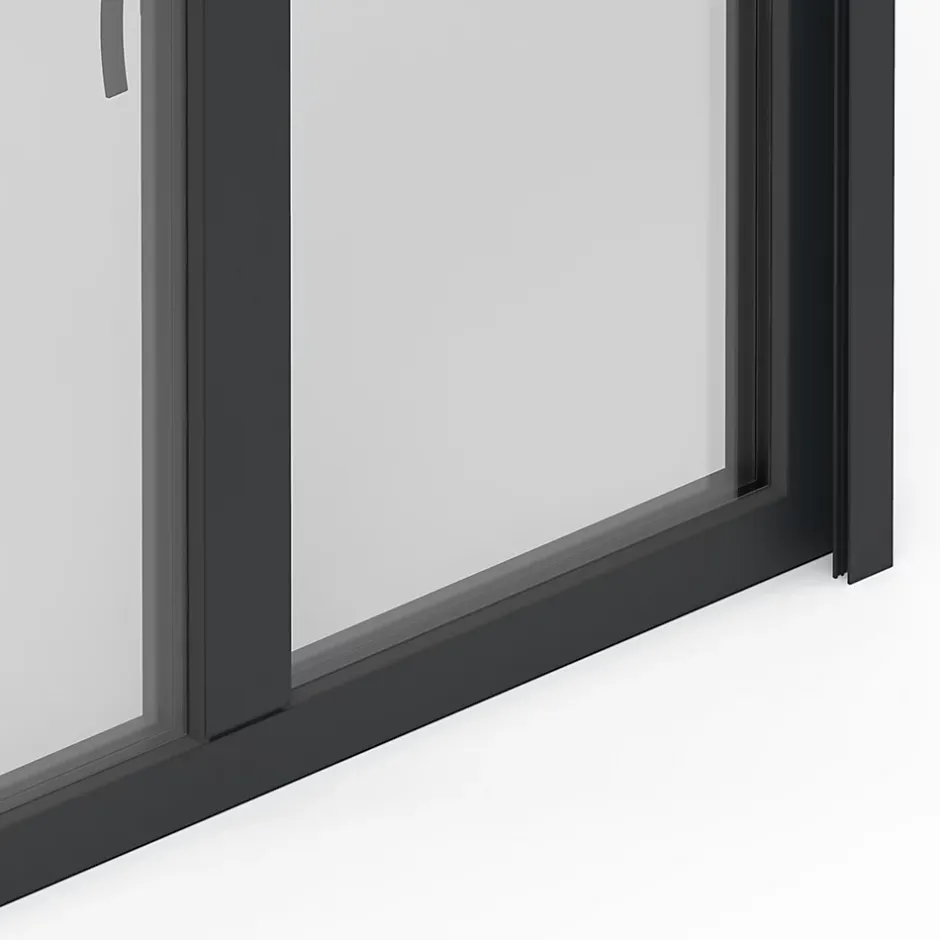 GoodHome Fenêtre alu 2 vantaux oscillo-battant + volet roulant électrique gris - l.100 x h.135 cm