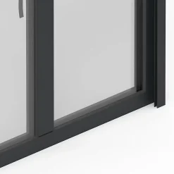 GoodHome Fenêtre alu 2 vantaux oscillo-battant + volet roulant électrique gris - l.100 x h.75 cm