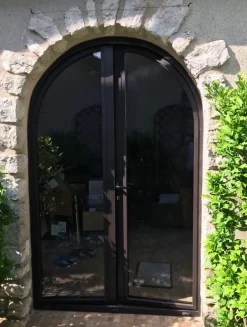 3 in 1 Fenêtre Aluminium avec 1 ventail ouvrant RAL 7016 ( L.: 120 cm x H.: 110 cm)