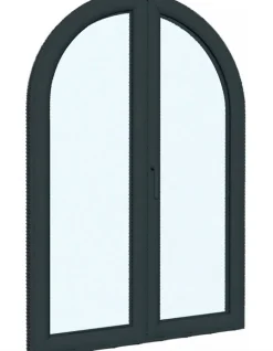 Fenêtre Aluminium avec 1 ventail ouvrant RAL 7016 ( L.: 140 cm x H.: 150 cm)-3 in 1 Online