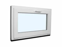 Fral Fermetures Fenêtre de cave soufflet PVC blanc L 800mm x H 500mm