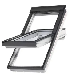 Fenêtre de toit à projection par le bas GPU UK04 0057 L.134 x H.98 cm Tout confort EverFinish blanc-VELUX New