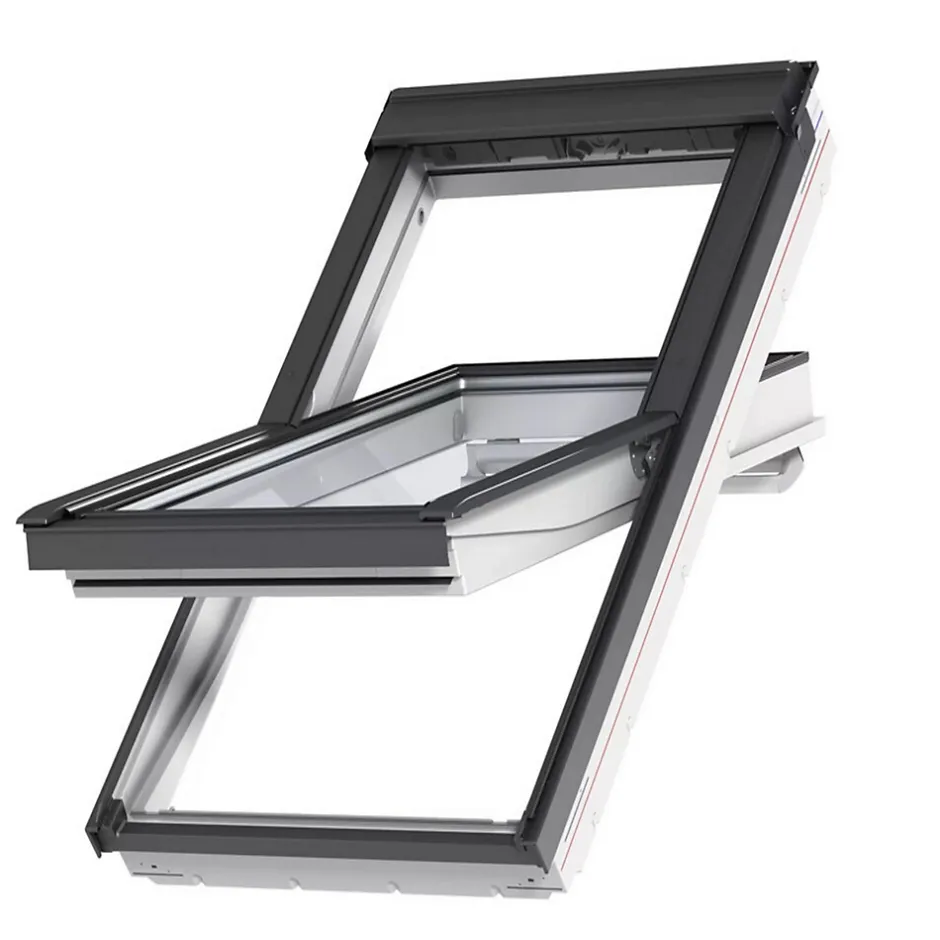 Fenêtre de toit à projection par le bas GPU UK04 0057 L.134 x H.98 cm Tout confort EverFinish blanc-VELUX New