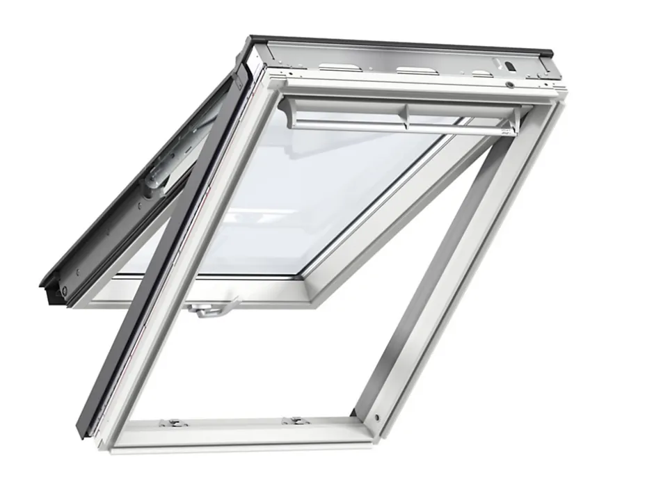 Velux Fenêtre de toit à projection Tout Confort Whitefinish - bois peint en blanc L. 55 x H. 98 cm (GPL 2057 CK04)
