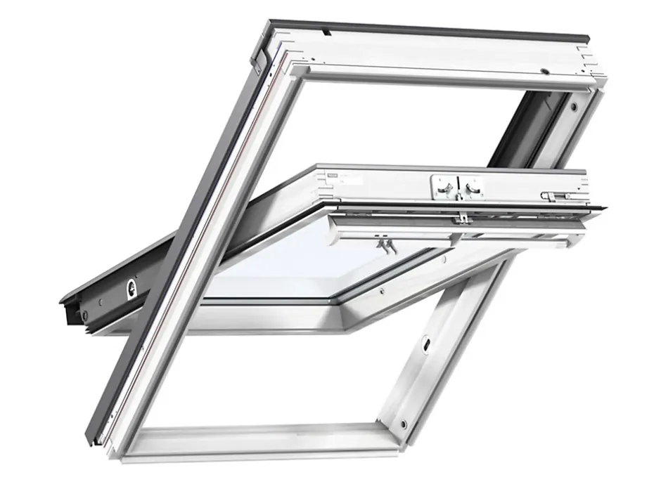 Velux Fenêtre de toit à rotation Standard Whitefinish - bois peint en blanc L. 114 x H. 118 cm (GGL 2054 SK06)