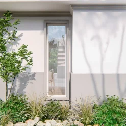 GoodHome Fenêtre fixe double vitrage en aluminium blanc l.63 x H.217 cm