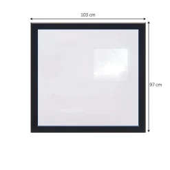 Fenêtre fixe double vitrage en aluminium gris l.103 x H.97 cm-GoodHome