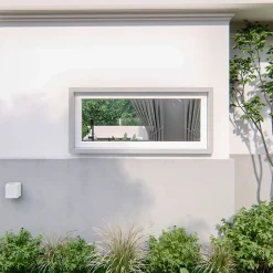 GoodHome Fenêtre fixe double vitrage en aluminium blanc l.103 x H.97 cm