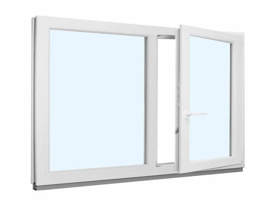 Fenêtre oscillo-battante double vantaux PVC blanc L 1400mm x H 850mm ouvrant droit-Fral Fermetures Hot