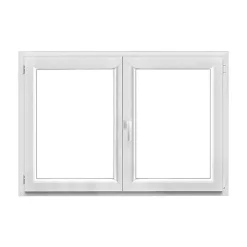 Fenêtre oscillo-battante double vantaux PVC blanc L 1400mm x H 850mm ouvrant droit-Fral Fermetures Hot