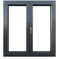 Fenêtre oscillo-battante double vantaux PVC anthracite L 1000mm x H 1300mm ouvrant droit-Fral Fermetures