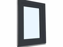 Fral Fermetures Fenêtre oscillo-battante PVC anthracite L 800mm x H 1350mm ouvrant droit