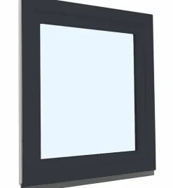 Fral Fermetures Fenêtre oscillo-battante PVC anthracite L 650mm x H 750mm ouvrant droit