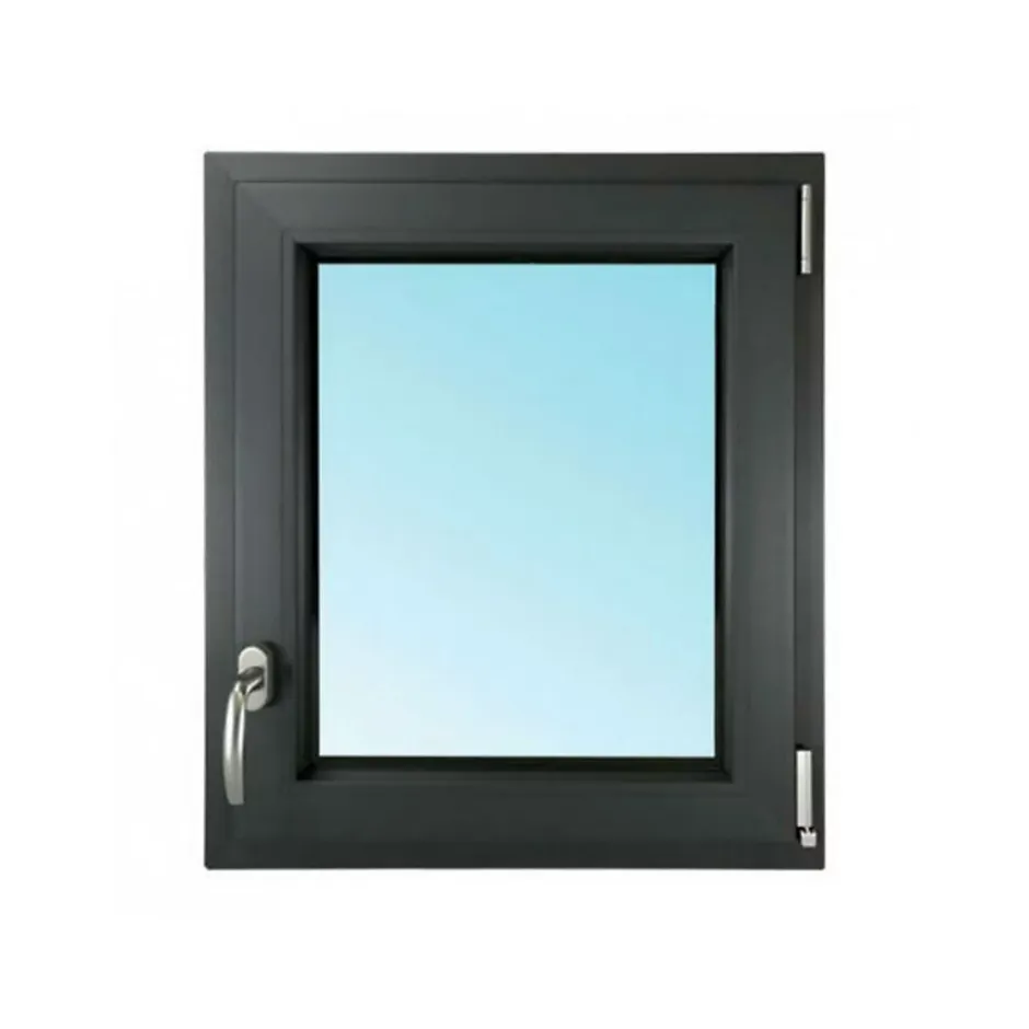 Fral Fermetures Fenêtre oscillo-battante PVC anthracite L 650mm x H 750mm ouvrant droit