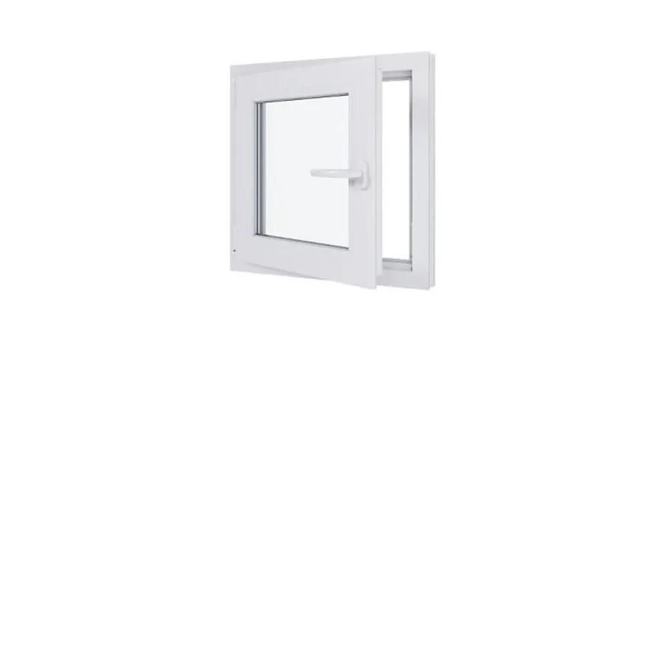 Fenêtre PVC - LxH 600x600 mm -Triple Vitrage - Blanc -poignée à droite-Hexa’Fen Online