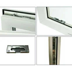 Fenêtre PVC - LxH 1100x600 mm -Triple Vitrage - Blanc -poignée à gauche-Hexa’Fen Sale