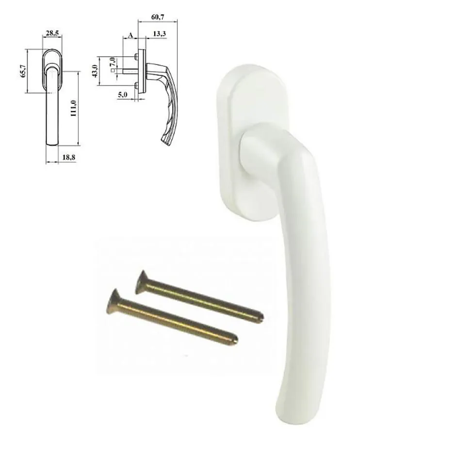 Fenêtre PVC - LxH 1100x600 mm -Triple Vitrage - Blanc -poignée à gauche-Hexa’Fen Sale