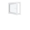 Hexa’Fen Fenêtre PVC - LxH 800x700 mm -Triple Vitrage - Blanc -poignée à droite