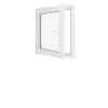 Hexa’Fen Fenêtre PVC - LxH 800x800 mm -Triple Vitrage - Blanc -poignée à droite