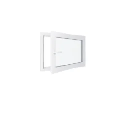 Hexa’Fen Fenêtre PVC - LxH 1000x800 mm -Triple Vitrage - Blanc -poignée à gauche