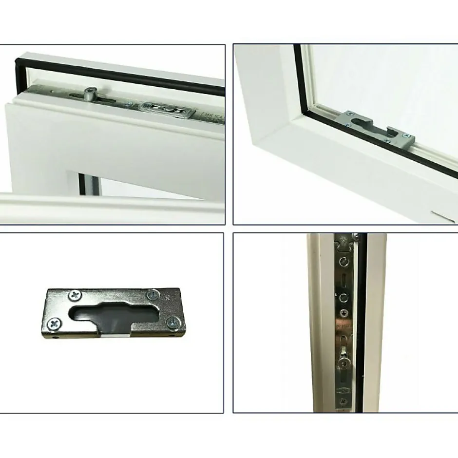 Hexa’Fen Fenêtre PVC - LxH 500x900 mm -Triple Vitrage - Blanc -poignée à gauche