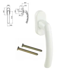 Hexa’Fen Fenêtre PVC - LxH 600x1000 mm -Triple Vitrage - Bicolore blanc int/anthracite ext-poignée à gauche