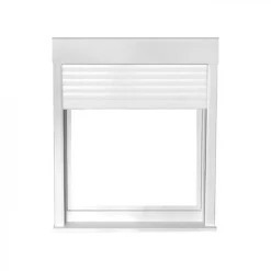 Fenêtre PVC 1 vantail avec volet roulant électrique H 135 x L 80 cm pour pose en neuf - tirant gauche-Gefradis Discount