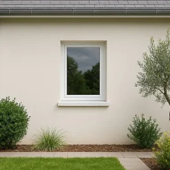 Fenêtre PVC 1 vantail H 105 x L 80 cm OB pour pose en neuf avec poignée - tirant gauche-Gefradis Clearance