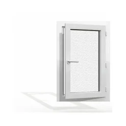 Gefradis Fenêtre PVC 1 vantail H 60 x L 40 cm OF verre brouillé pour pose en neuf - tirant droit