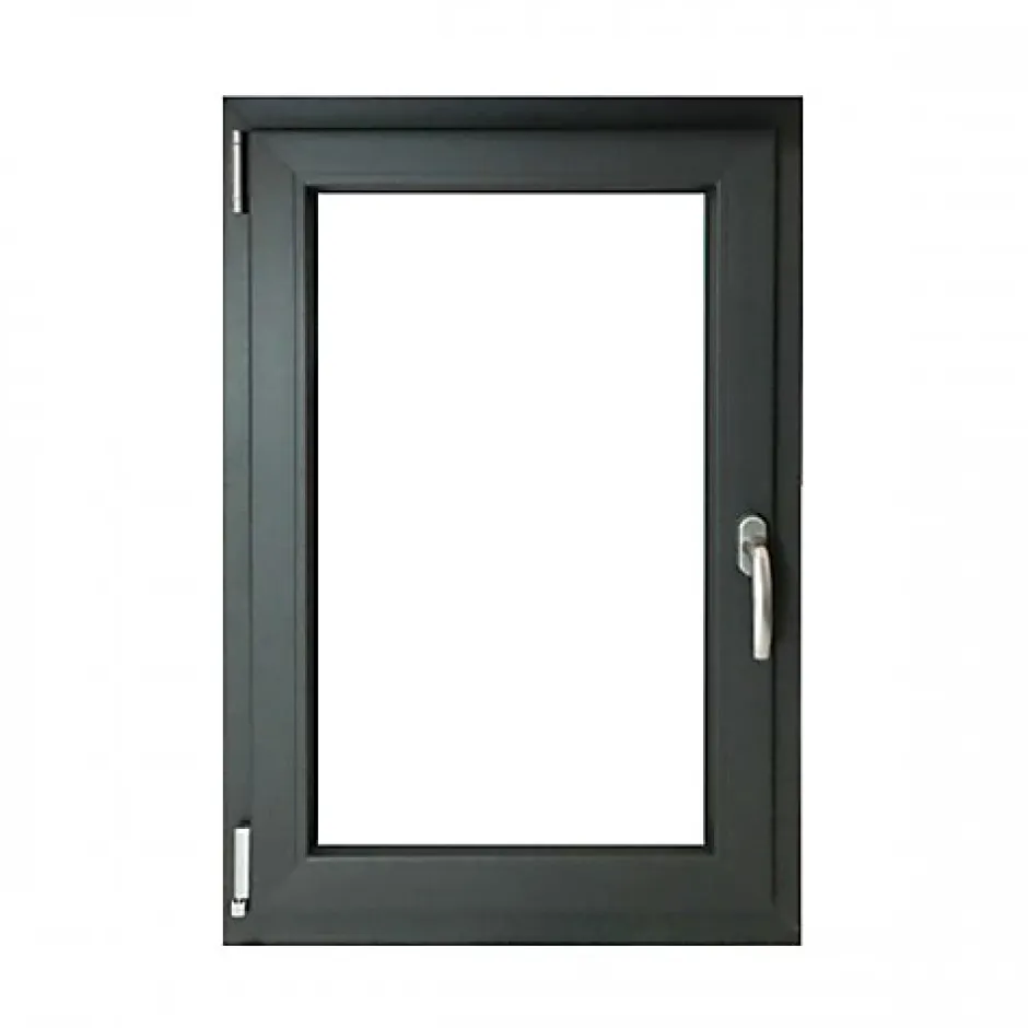 Fenêtre PVC 1 vantail H 47 x L 47 cm OB anthracite pour pose en neuf - tirant gauche-Gefradis Sale