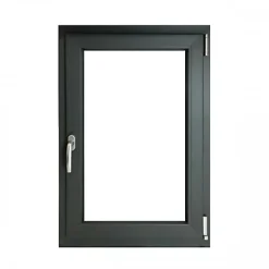 Fenêtre PVC 1 vantail H 95 x L 80 cm OB anthracite pour pose en neuf - tirant droit-Gefradis