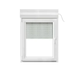 Fenêtre PVC 1 vantail oscillo-battant + volet roulant électrique blanc - l.80 x h.95 cm, tirant gauche-GoodHome New