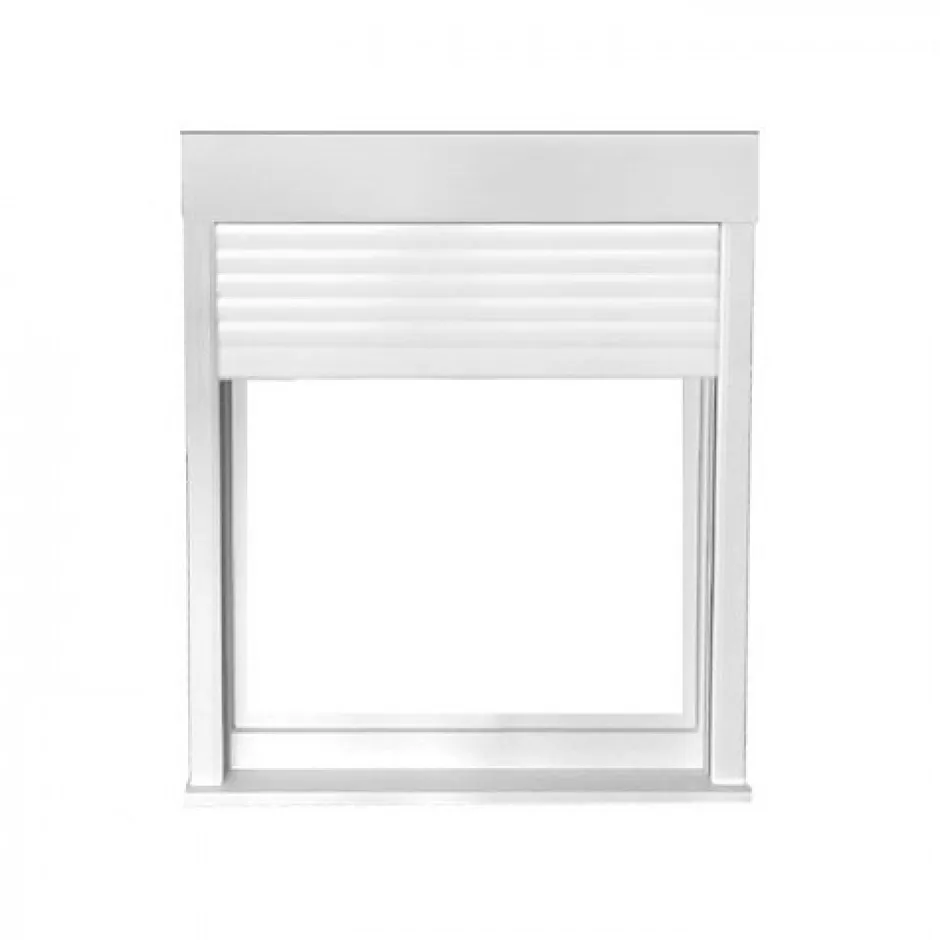 Fenêtre PVC 1 vantail oscillo-battant avec volet roulant électrique H 75 x L 60 cm pour pose en neuf - poignée à droite-Gefradis