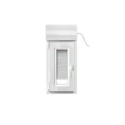 GoodHome Fenêtre PVC 1 vantail oscillo-battant + volet roulant électrique blanc - l.40 x h.75 cm, tirant gauche