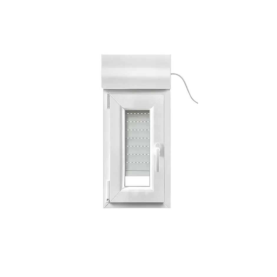 GoodHome Fenêtre PVC 1 vantail oscillo-battant + volet roulant électrique blanc - l.40 x h.75 cm, tirant gauche
