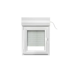 Fenêtre PVC 1 vantail oscillo-battant + volet roulant électrique blanc - l.40 x h.45 cm, tirant gauche-GoodHome Hot