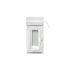 Fenêtre PVC 1 vantail oscillo-battant + volet roulant électrique blanc - l.40 x h.65 cm, tirant gauche-GoodHome Discount
