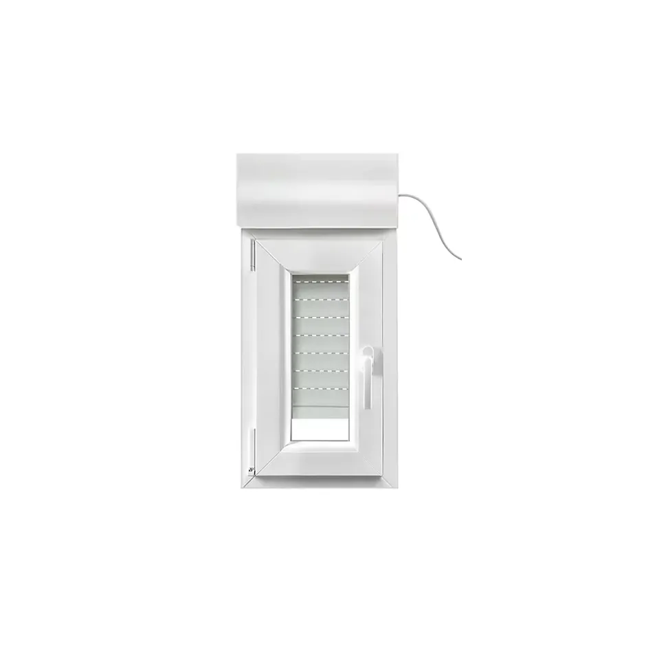 Fenêtre PVC 1 vantail oscillo-battant + volet roulant électrique blanc - l.40 x h.65 cm, tirant gauche-GoodHome Discount
