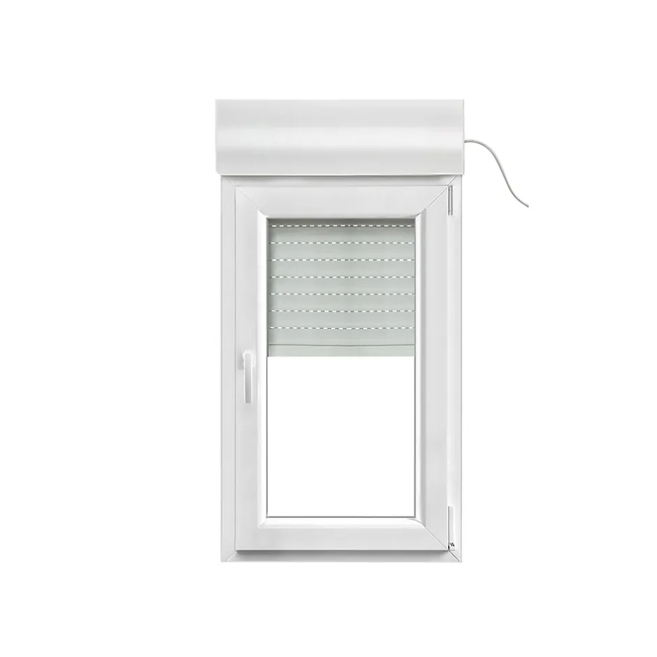 GoodHome Fenêtre PVC 1 vantail oscillo-battant + volet roulant électrique blanc - l.60 x h.95 cm, tirant droit