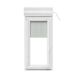 GoodHome Fenêtre PVC 1 vantail oscillo-battant + volet roulant électrique blanc - l.60 x h.115 cm, tirant gauche