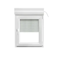 Fenêtre PVC 1 vantail oscillo-battant + volet roulant électrique blanc - l.80 x h.95 cm, tirant droit-GoodHome Sale
