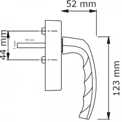 Fenêtre PVC 2 vantaux H 135 x L 140 cm OF pour pose en neuf avec poignée-Gefradis Outlet