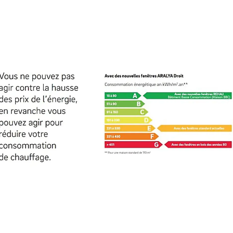 Fenêtre PVC 2 vantaux H 175 x L 90 cm OF pour pose en neuf avec poignée-Gefradis Best