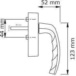 Fenêtre PVC 2 vantaux H 175 x L 100 cm OB anthracite pour pose en neuf avec poignée-Gefradis Discount
