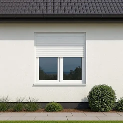 Gefradis Fenêtre PVC 2 vantaux oscillo-battant avec volet roulant manivelle H 165 x L 100 cm pour pose en neuf