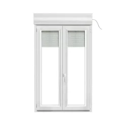 Fenêtre PVC 2 vantaux oscillo-battant + volet roulant électrique blanc - l.90 x h.165 cm-GoodHome Sale