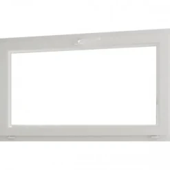 Gefradis Fenêtre PVC abattant 1 vantail blanc H 45 x L 100 cm avec poignée pour pose en neuf