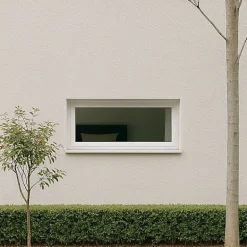 Gefradis Fenêtre PVC abattant 1 vantail blanc H 45 x L 90 cm avec poignée pour pose en neuf